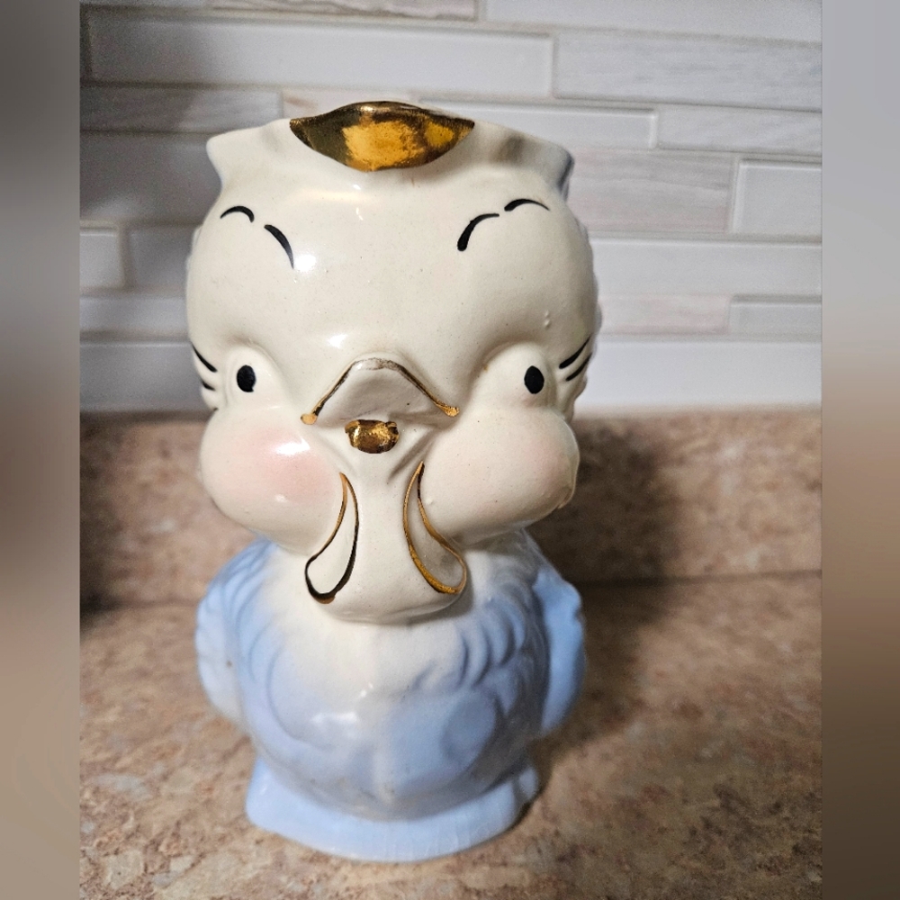 Vintage 1940 Shawnee Pottery Blue Owl Pitcher